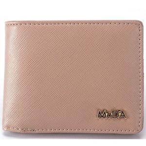 Classic MoDA Cream Faux Leather Bi-Fold Wallet